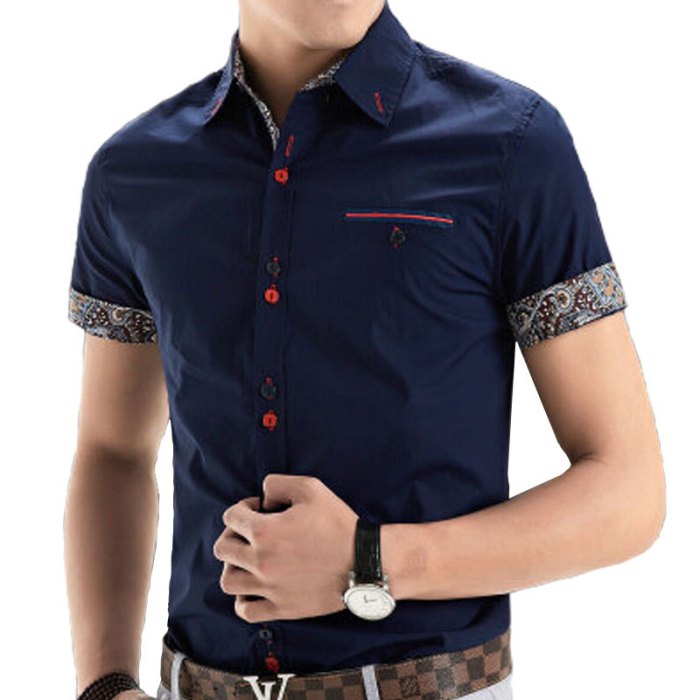 Short sleeve dress shirts for men