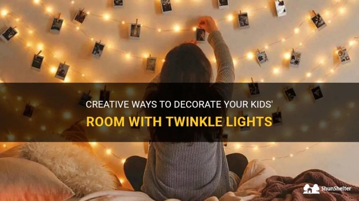 How to decorate a room with twinkle lights