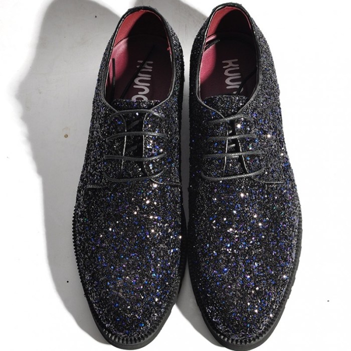 Mens glitter dress shoes