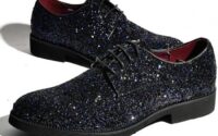 Mens glitter dress shoes