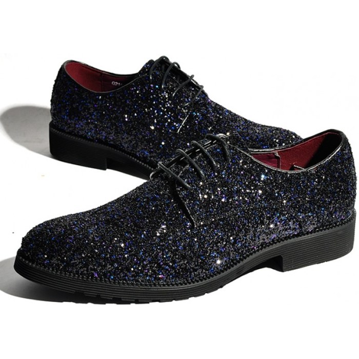 Mens glitter dress shoes