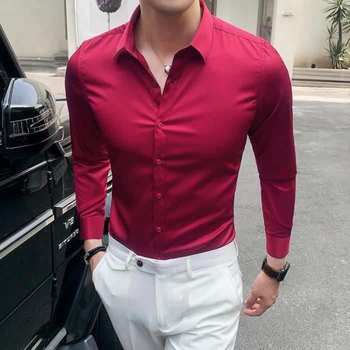 Men's red dress shirts