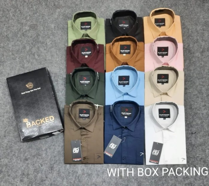 Packing men's dress shirts