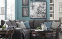 How to decorate grey vynil sectional living room