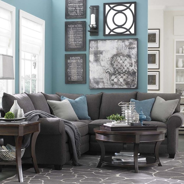 How to decorate grey vynil sectional living room