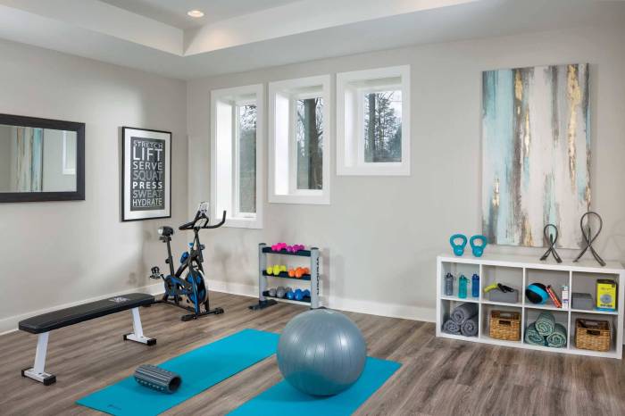 How to decorate an exercise room