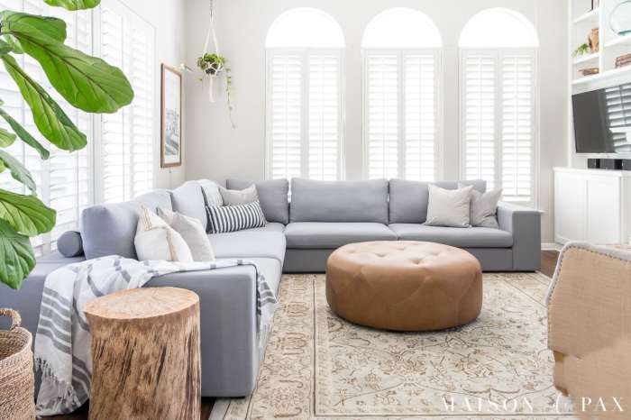 How to decorate grey vynil sectional living room