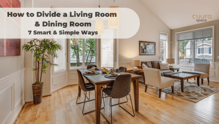 How divide kitchen and living room decor