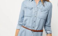 Blue denim dress shirt mens