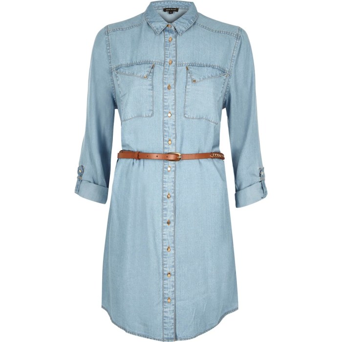 Blue denim dress shirt mens